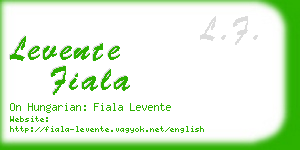 levente fiala business card